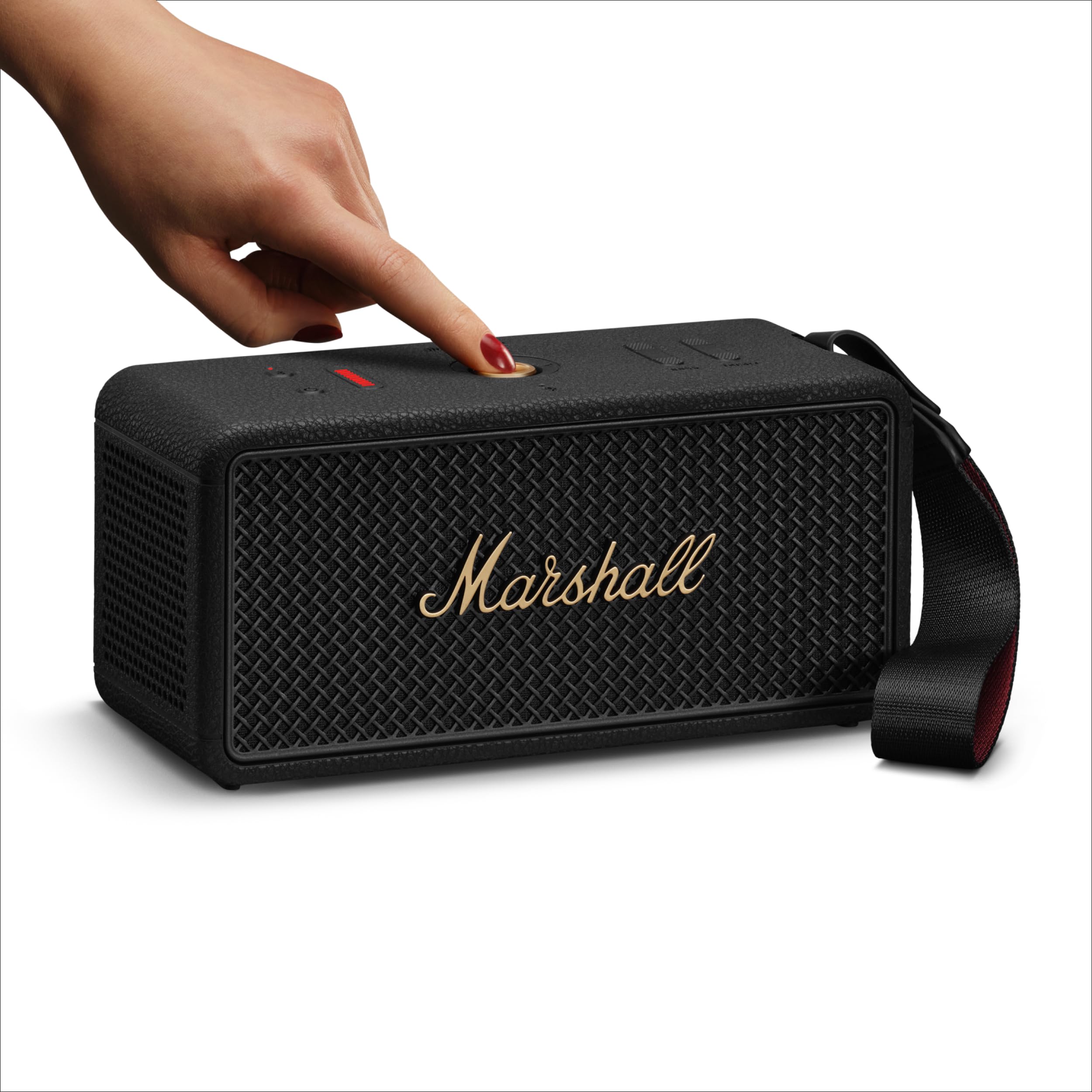 Marshall Middleton II Bluetooth Tragbarer Bluetooth-Lautsprecher – Schwarz und Messing
