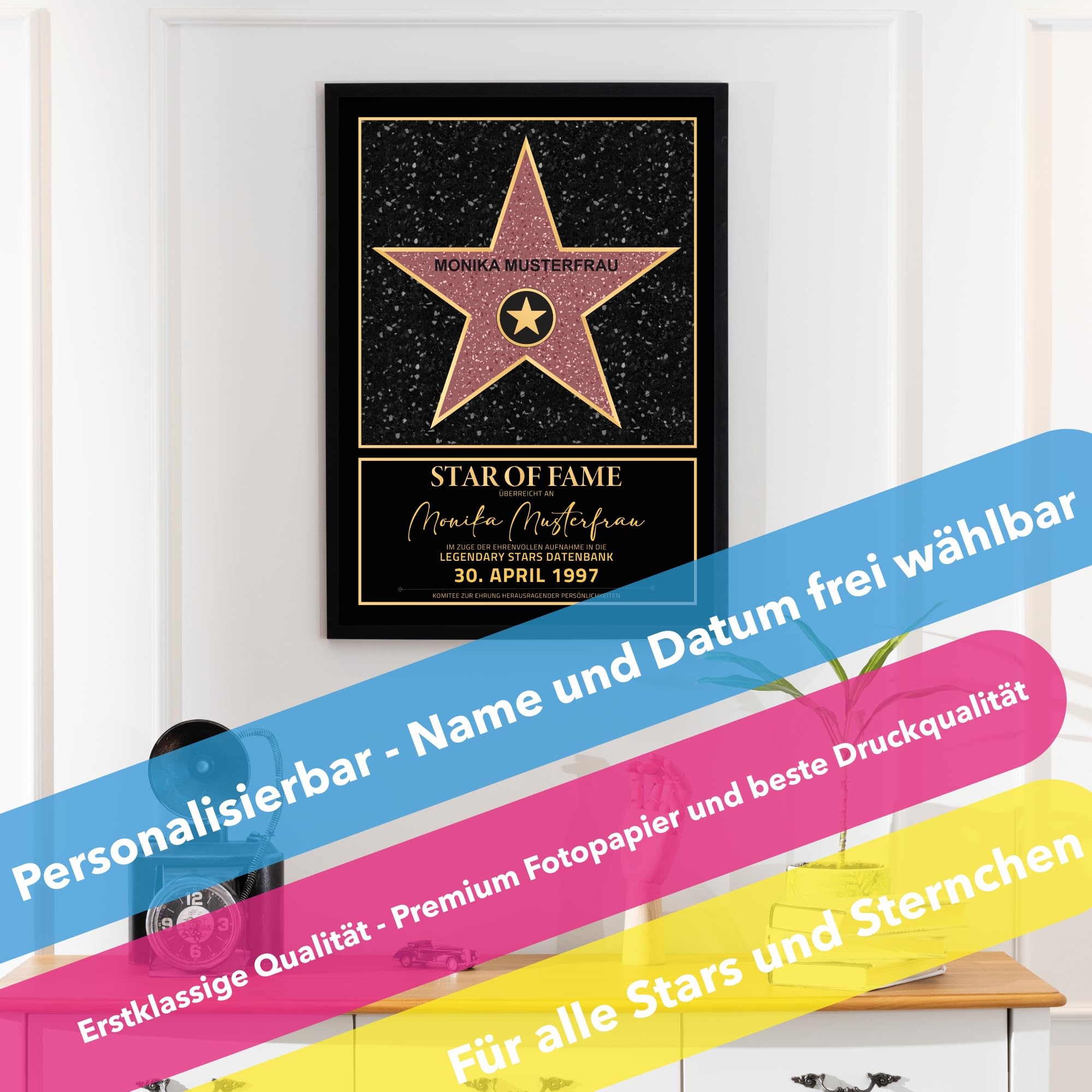 Persönlicher Hollywood Stern Walk of Fame Stil
