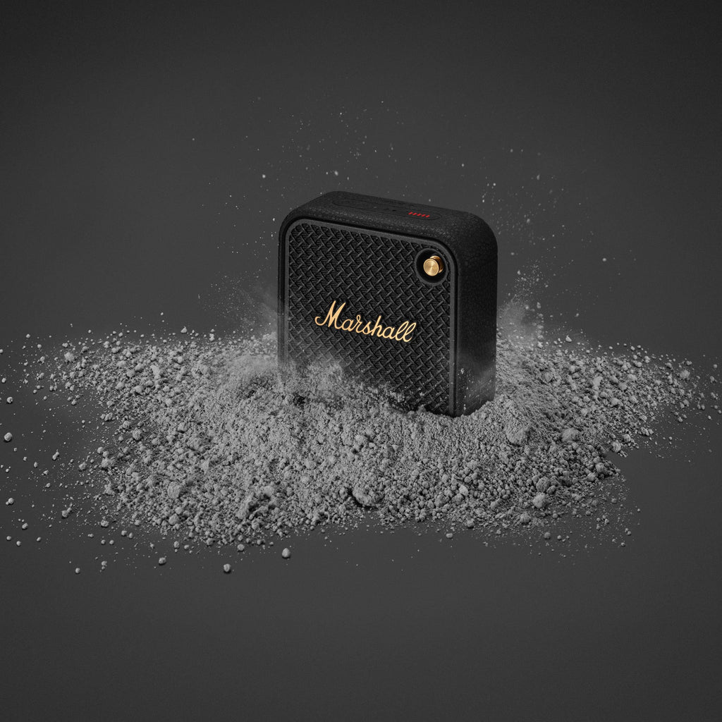 Marshall Willen II Bluetooth-Lautsprecher, kabellos, über 17+ Stunden Spielzeit, wasserdicht nach IP67 – Schwarz und Messing