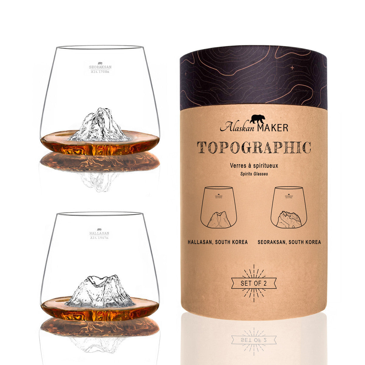 DESIGN WHISKY GLAS - HALLASAN & SEORAKSAN 3Scoutz Berge mountains