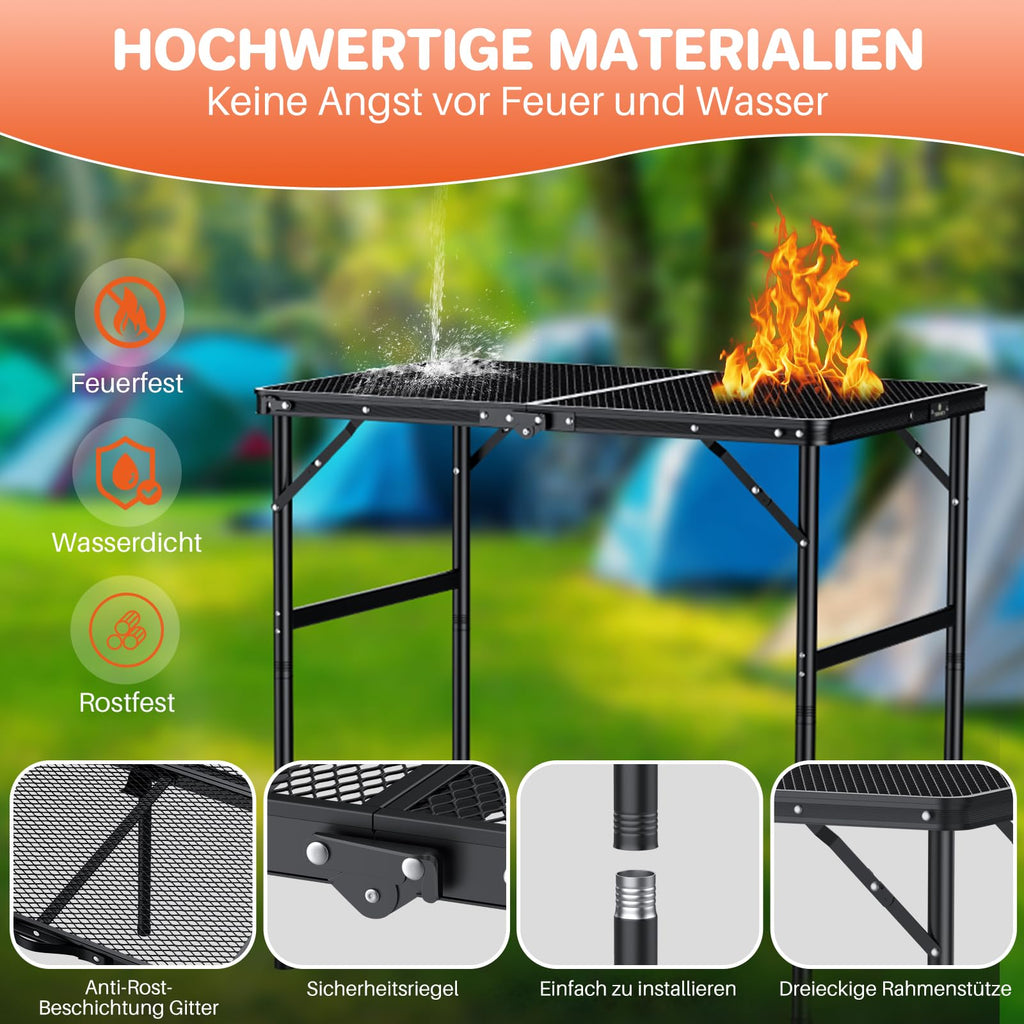 Klappbarer Grilltisch