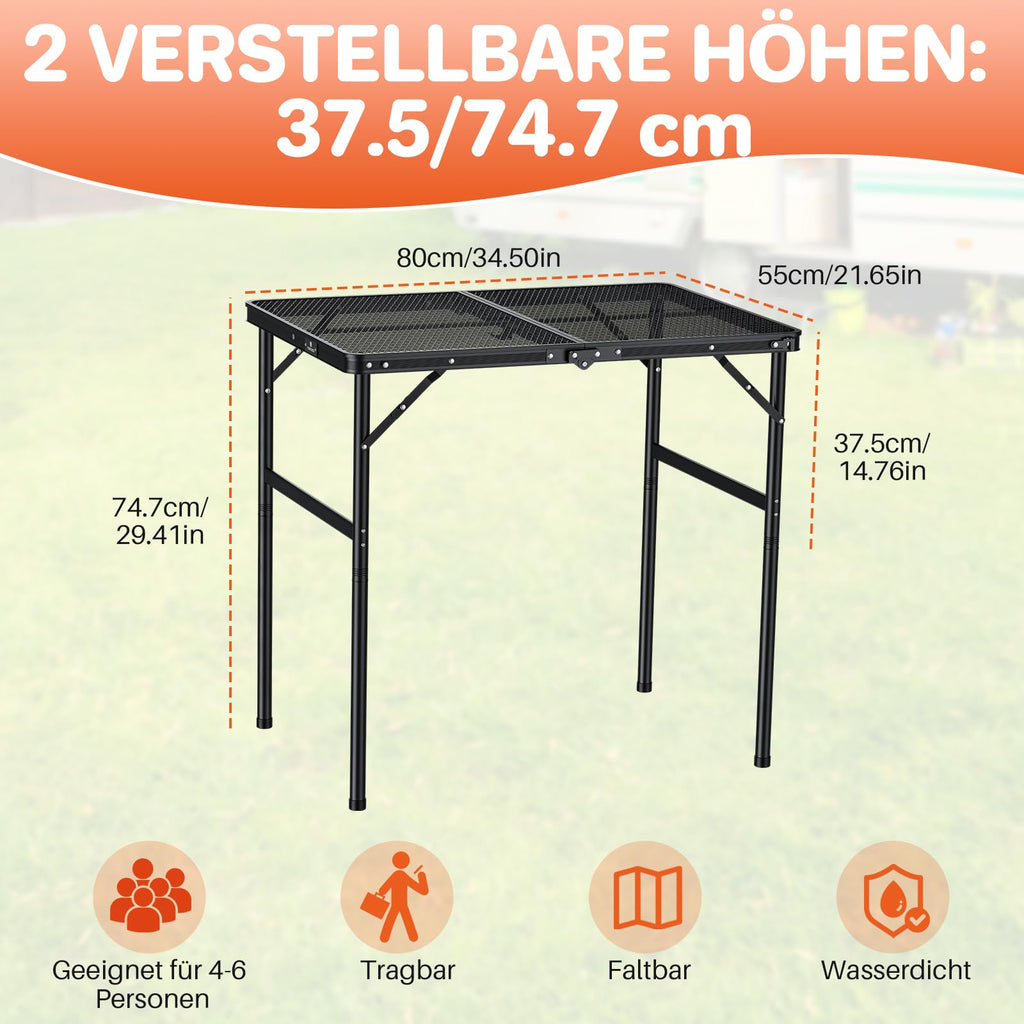 Klappbarer Grilltisch