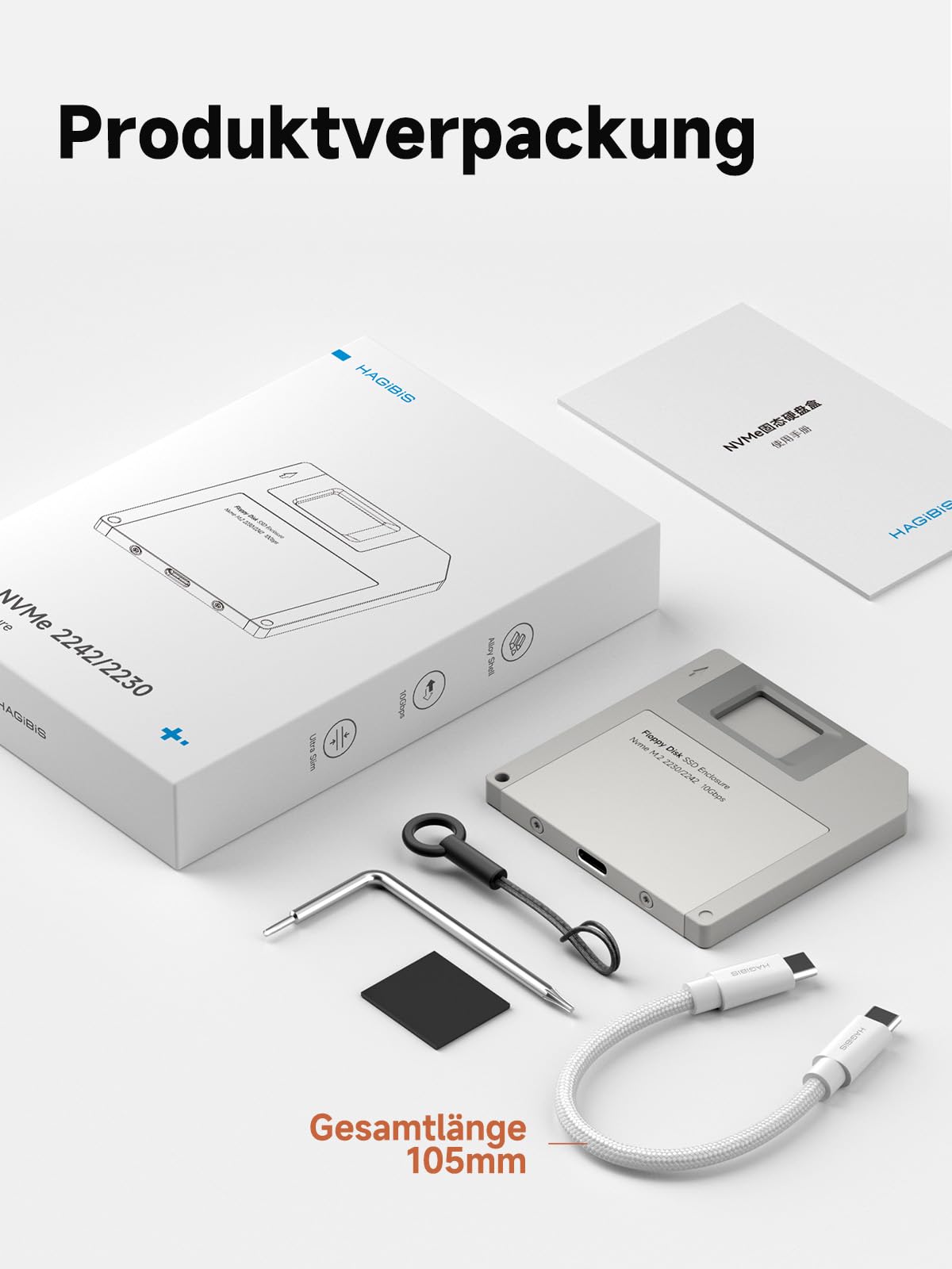 Hagibis SSD-Gehäuse, Disketten-Stil