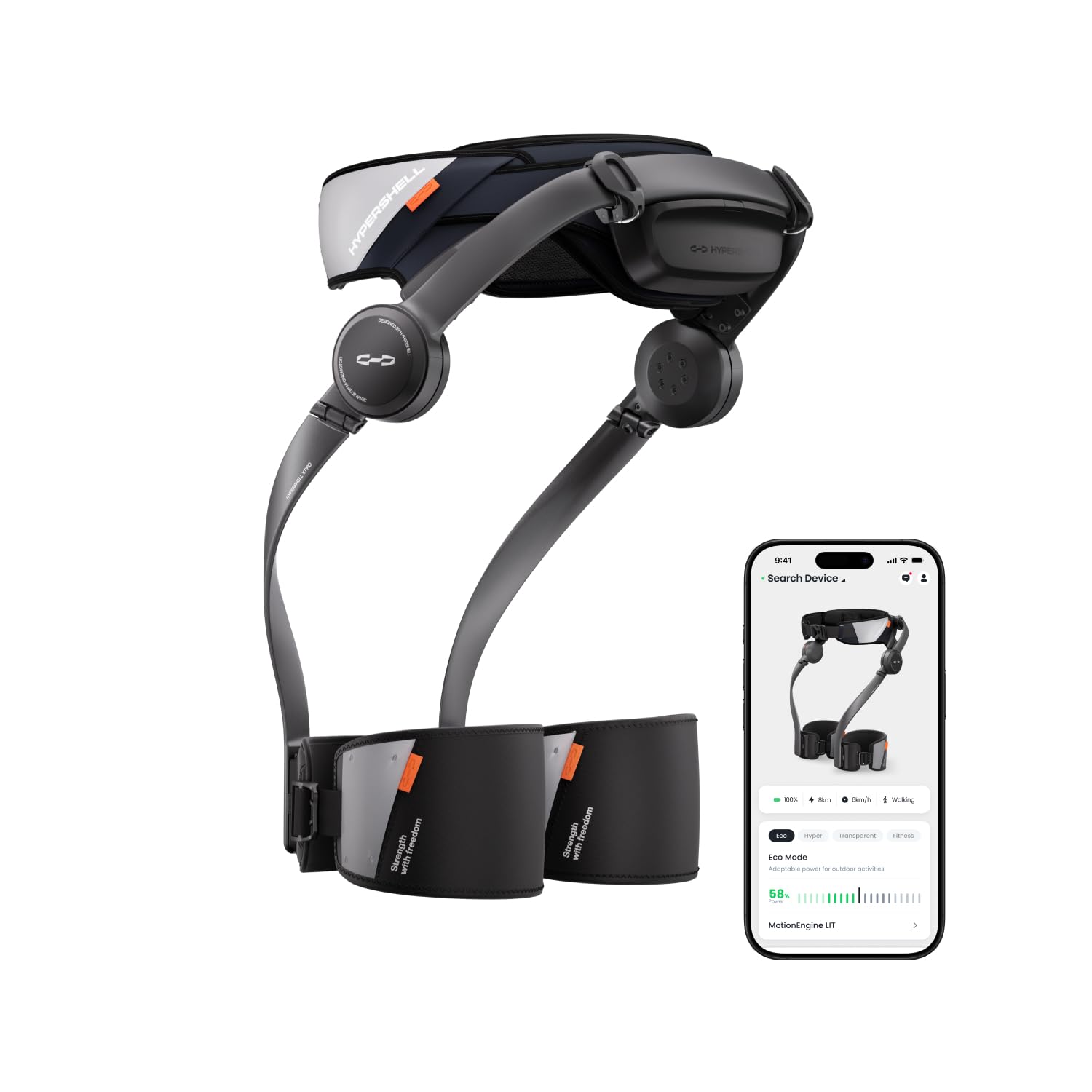 Hypershell X Pro KI-gestütztes Tragbares Exoskelett, 800W Max. Unterstützung, Volle KI Motion Engine, Smarte Adaptive Mobilität, App-verbunden