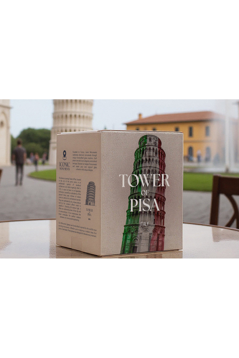 DESIGNGLAS - ICONIC - DER SCHIEFE TURM VON PISA