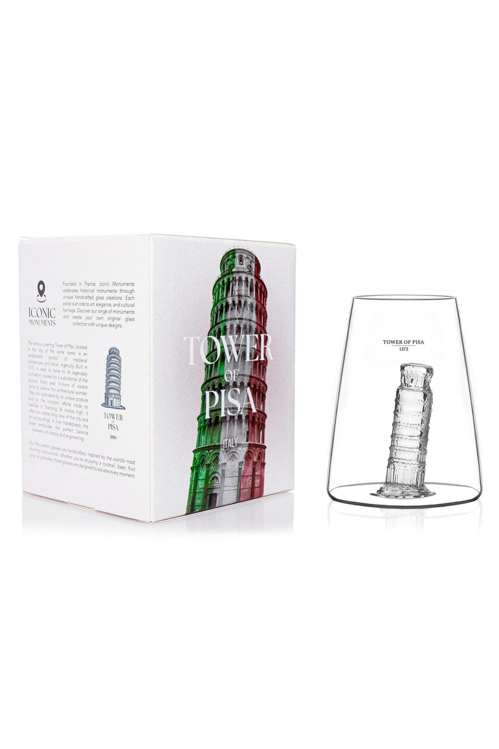 DESIGNGLAS - ICONIC - DER SCHIEFE TURM VON PISA