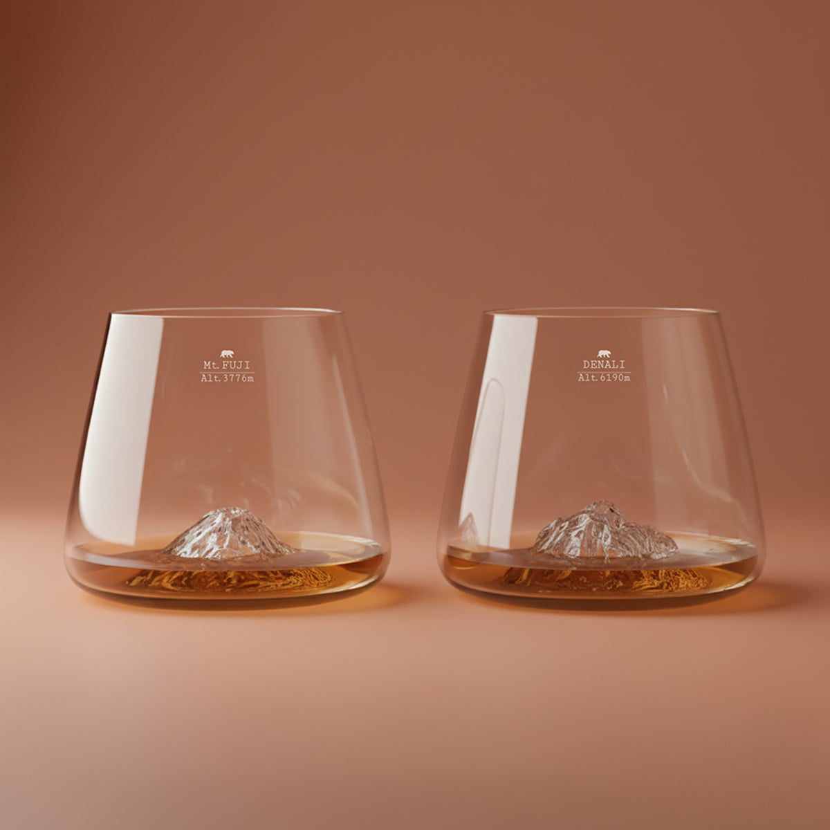 DESIGN WHISKY GLAS - MT FUJI & DENALI