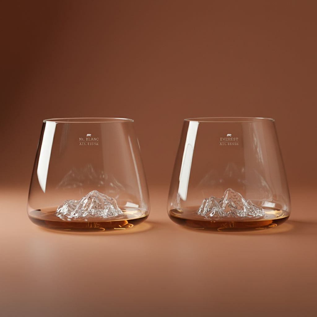 DESIGN WHISKY GLAS - EVERST & MT BLANC mountain 3Scoutz 3