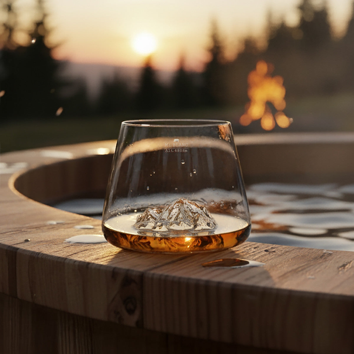 DESIGN WHISKY GLAS - EVERST & MT BLANC