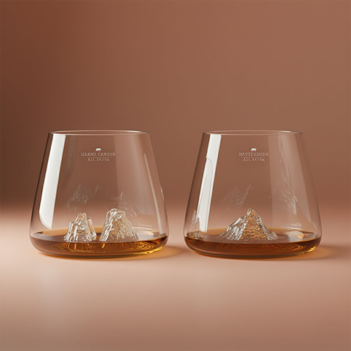 DESIGN WHISKY GLAS - GRAN CANYON & MATTERHORN