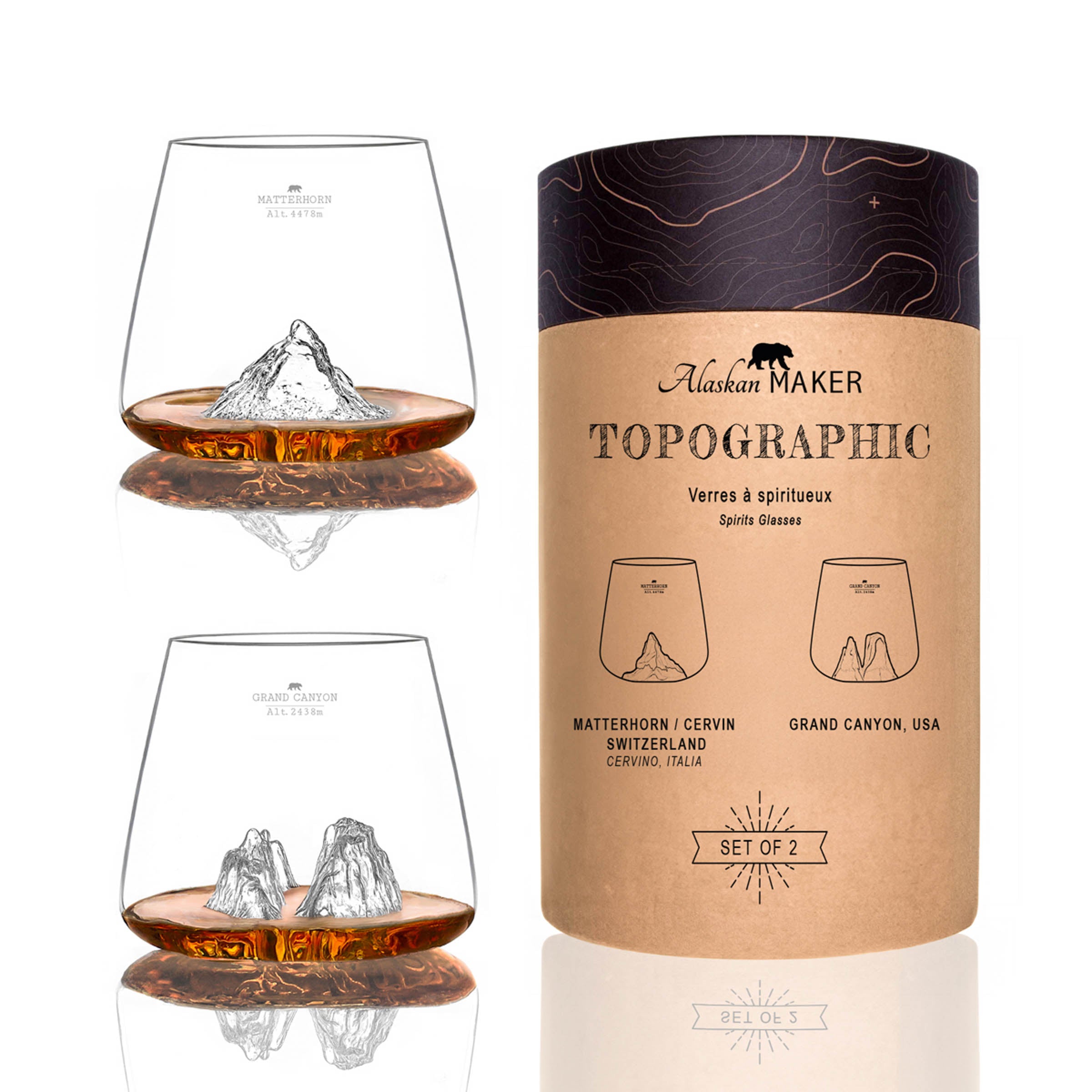 DESIGN WHISKY GLAS - GRAN CANYON & MATTERHORN 3 Scoutz mountain
