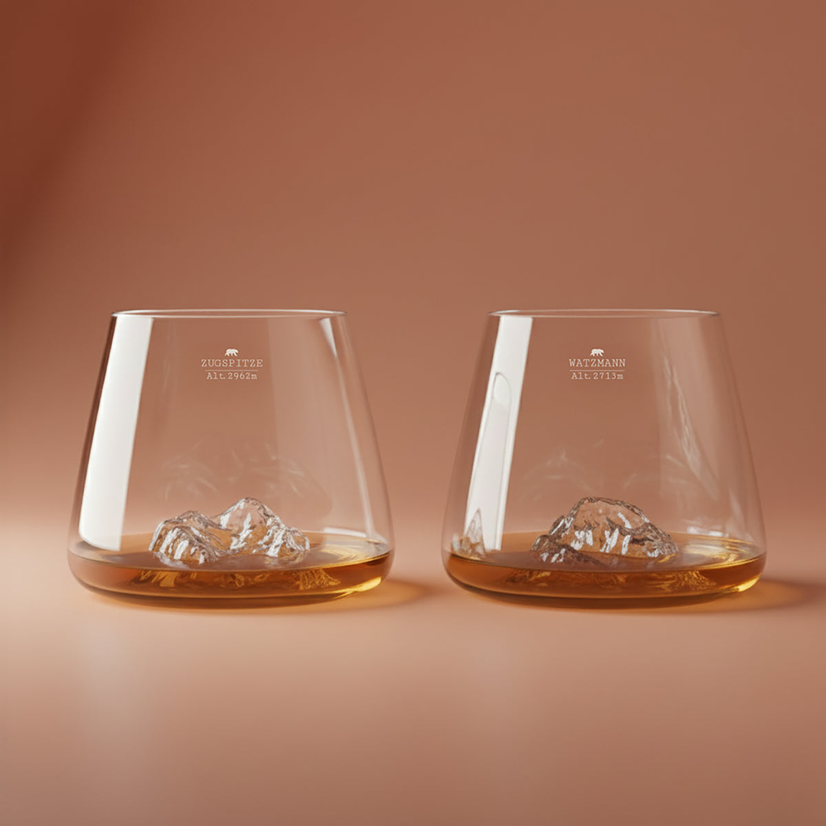 DESIGN WHISKY GLAS - ZUGSPITZE & WATZMANN